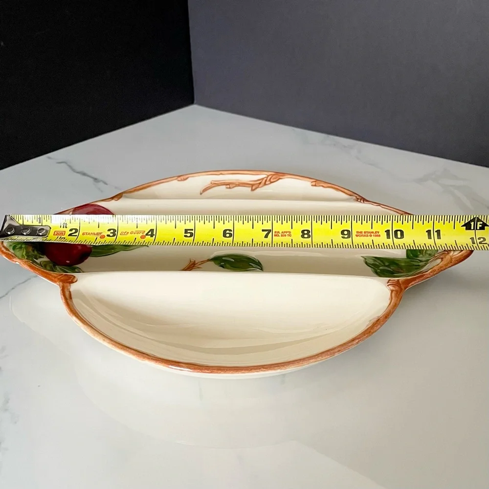 Divided Relish Serving Platter - Apple by Franciscan (read description)
